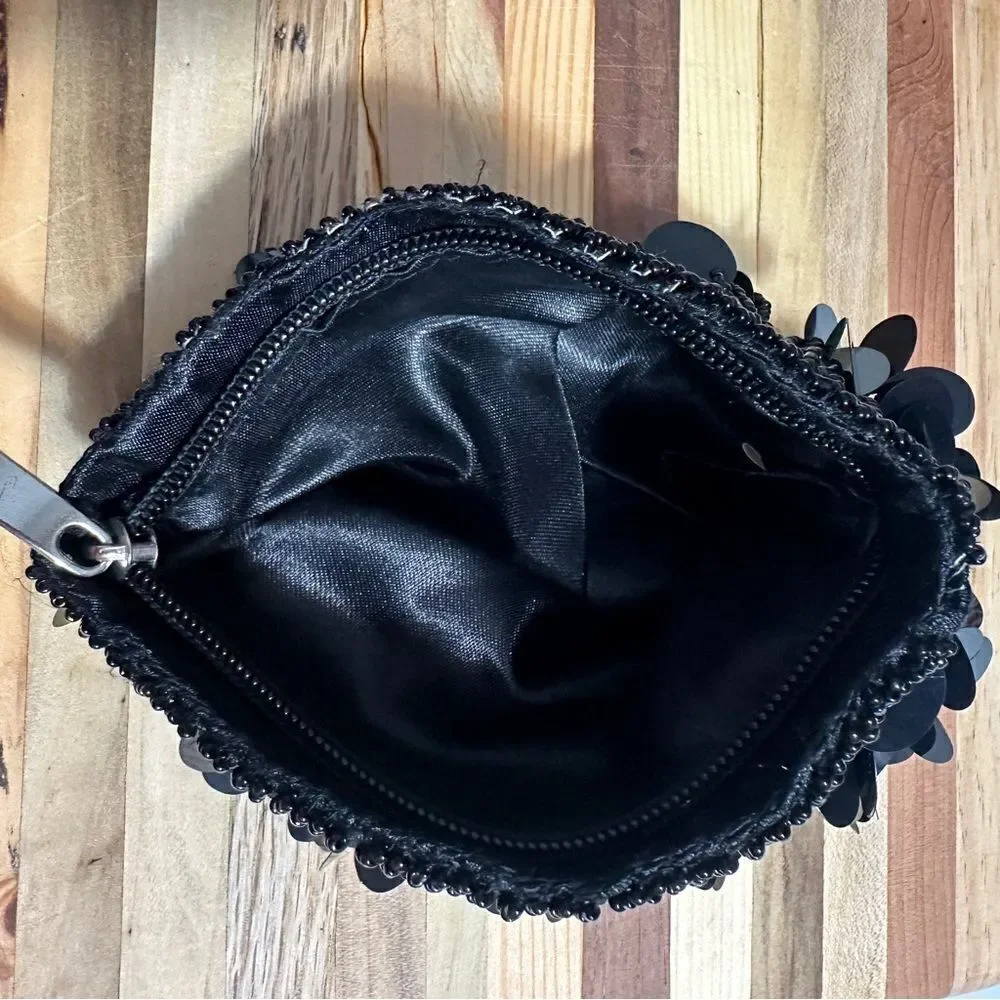Black sequin small handbag